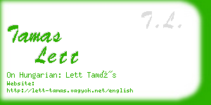 tamas lett business card